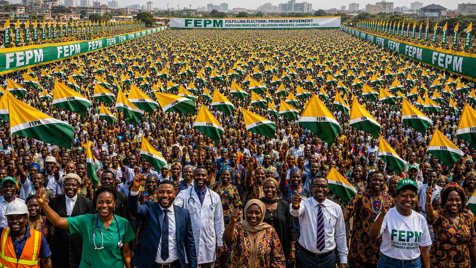 FEPM supporters at a community gathering